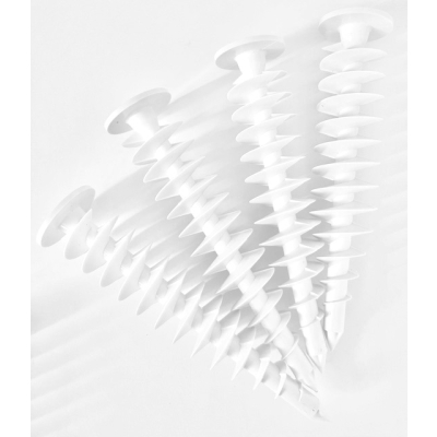 KOŁKI ŚLIMAKI DO STYROPIANU SPIRALNE KOŁEK ŚLIMAK 12 cm 10 szt + BIT