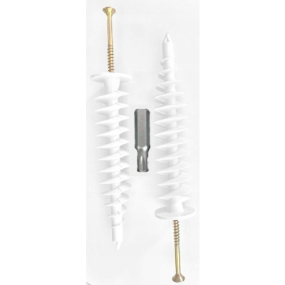 NOWE KOŁKI ŚLIMAKI SPIRALNE KOŁEK ŚLIMAK DO STYROPIANU 12 cm WKRĘT 20 szt + BIT