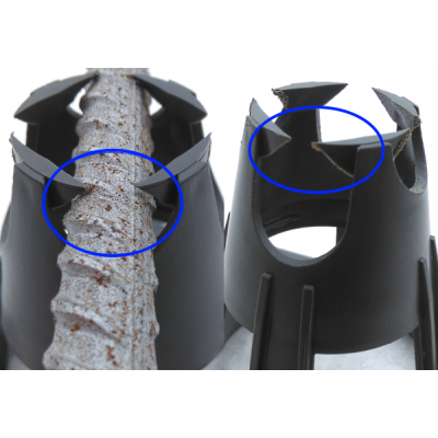 PODKŁADKI DYSTANSE POD ZBROJENIE STYROPIAN PIASEK 70/80mm 50 sztuk